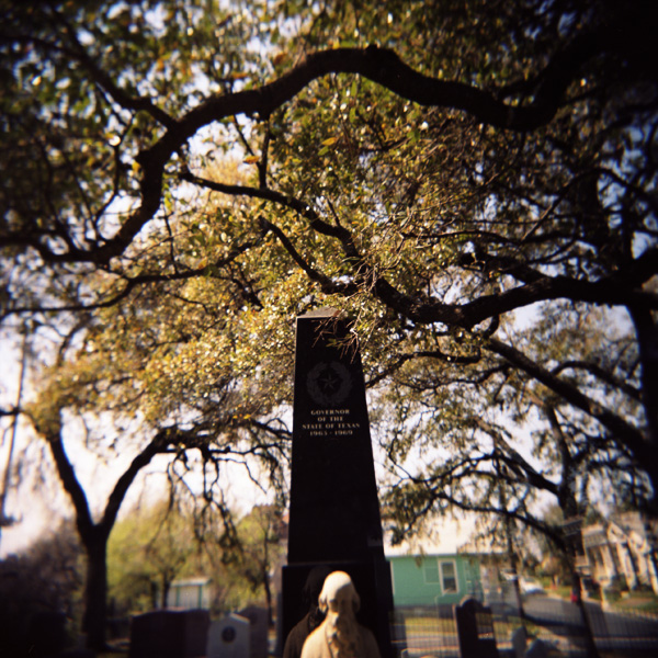 Governor and Mrs. Connally at the Texas State Cemetery (Holga)