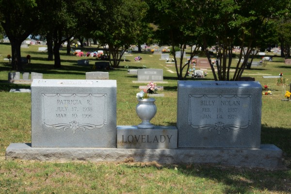 Billy and Patricia Lovelady at Van Alstyne Cemetery